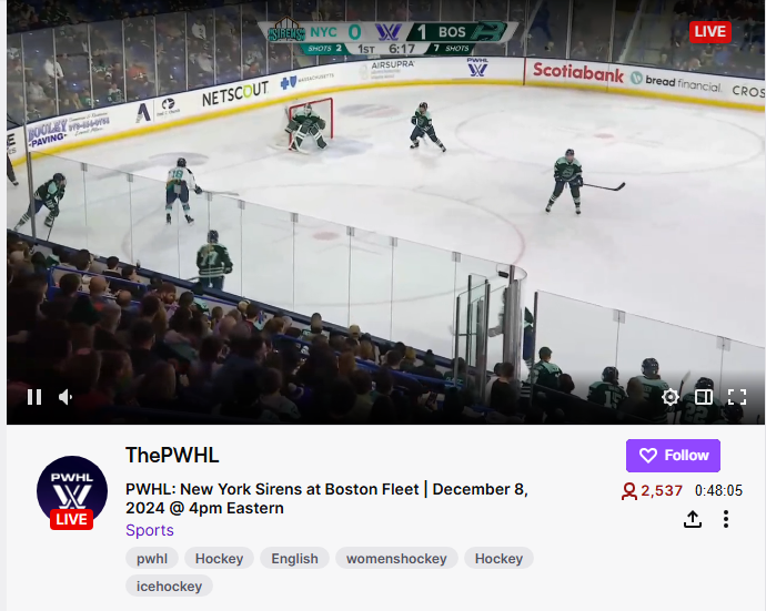 Women's Hockey is Back on Twitch... Maybe?