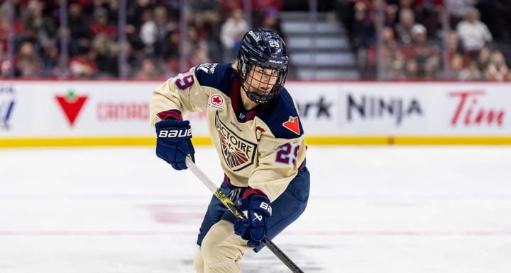 Montréal captain Marie-Philip Poulin on the ice Dec. 6th 2024. at the Canadian Tire Centre.